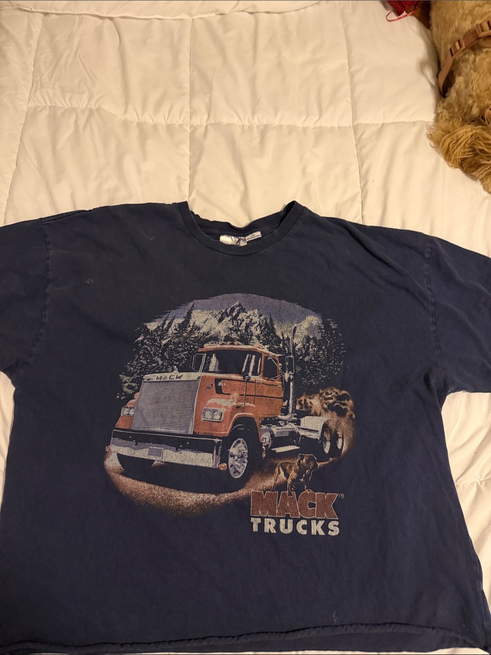 Mack Trucks Navy Graphic Short Sleeve Tee